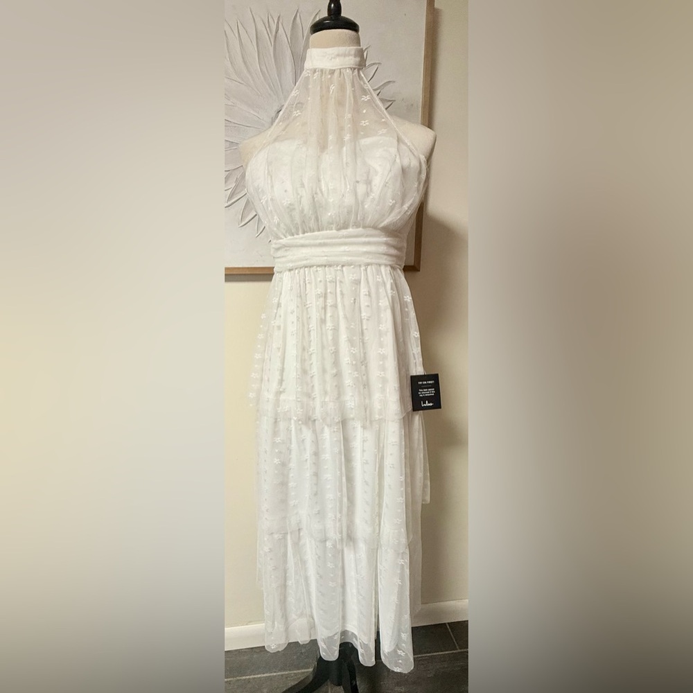 Lulu's White Embroidered  Dress